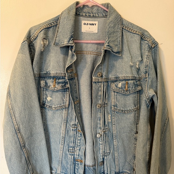 Old Navy Jackets & Blazers - Old Navy Women’s Distressed Jean Jacket Size L